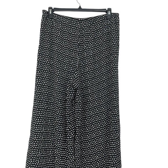 Zac & Rachel Womens Black & White Polka Dot Flowy Wide Legs Pant SZ XL Polyester - Picture 9 of 12